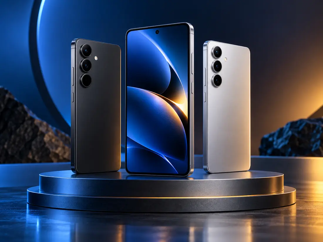 Celulares modernos en exhibición